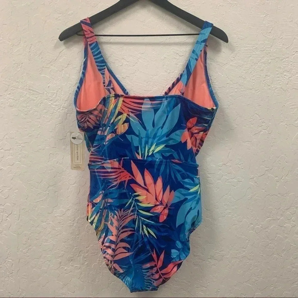 Peyton & Parker NWT Women’s Leaf One Piece Swimsuit Size Large - Picture 6 of 8
